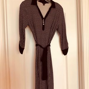 Ann Taylor Patterned Dress with Tie
